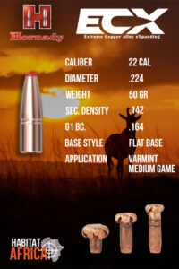 Hornady-ECX-22-Cal-.224-50gr-Bullet-Info-Habitat-Africa