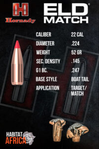 Hornady-ELD-Match-22-Cal-.224-52gr-Bullet-Info-Habitat-Africa