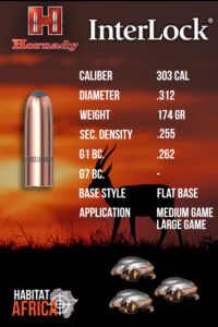 Hornady-InterLock-303-Cal-.312-174gr-RN-Bullet-Info-Habitat-Africa