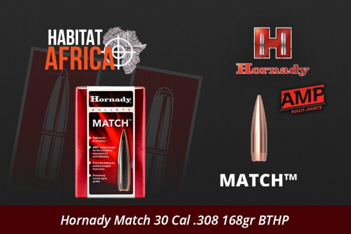 Hornady-Match-30-Cal-.308-168gr-BTHP-Bullet-Habitat-Africa