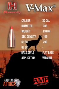 Hornady-V-Max-30-Cal-.308-110gr-Bullet-Info-Habitat-Africa