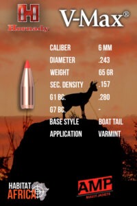 Hornady-V-Max-6mm-.243-65gr-Bullet-Info-Habitat-Africa