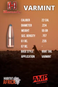 Hornady-Varmint-22-Cal-.224-55gr-SPBT-W-C-Bullet-Info-Habitat-Africa
