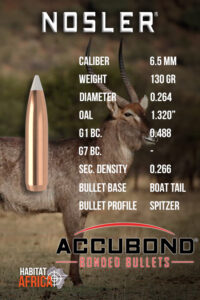 Nosler-AccuBond-6.5mm-.243-130gr-Bullet-Info-Habitat-Africa