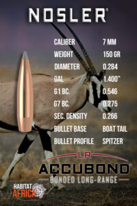 Nosler-AccuBond-Long-Range-7mm-.284-150gr-Bullet-Info-Habitat-Africa