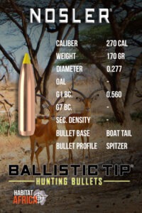 Nosler-Ballistic-Tip-Hunting-270-Cal-.277-170gr-Bullet-Info-Habitat-Africa