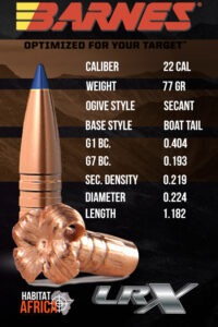 Barnes-LRX-BT-22-Cal-.224-77gr-Bullet-Info-Habitat-Africa