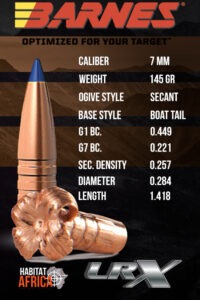 Barnes-LRX-BT-7mm-.284-145gr-Bullet-Info-Habitat-Africa