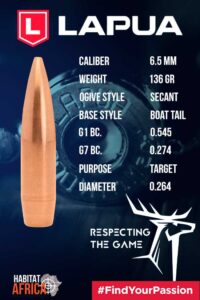Lapua-SCENAR-L-6.5mm-.264-136gr-Bullet-Info-Habitat-Africa