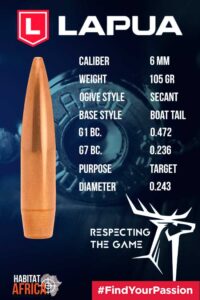 Lapua-SCENAR-L-6mm-.243-105gr-Bullet-Info-Habitat-Africa