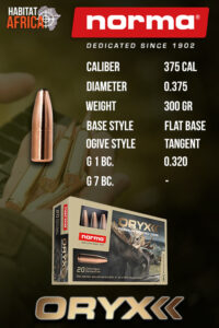 Norma-Oryx-375-Cal-.375-300gr-Bullet-Info-Habitat-Africa