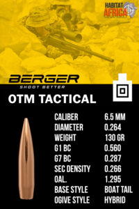 Berger-AR-Hybrid-OTM-Tactical-6.5mm-.264-130gr-Bullet-Info-Habitat-Africa
