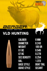 Berger-VLD-Hunting-6mm-.243-105gr-Bullet-Info-Habitat-Africa