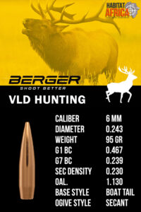 Berger-VLD-Hunting-6mm-.243-95gr-Bullet-Info-Habitat-Africa