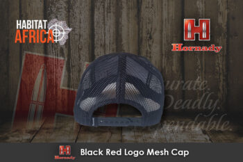 Hornady-Black-Red-Logo-Mesh-Trucker-Cap-Habitat-Africa
