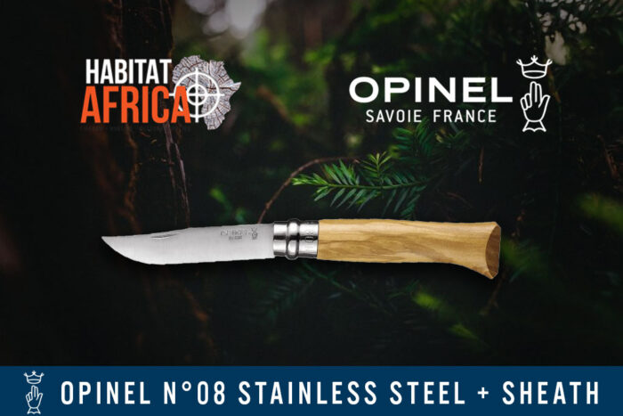 Opinel-N08-Stainless-Steel-Olive-Wood-Knife-with-Sheath-Habitat-Africa-1