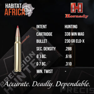 Hornady-338-Win-Mag-230-grain-ELD-X-Ammunition-Info-Habitat-Africa