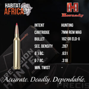 Hornady-7mm-Rem-Mag-162-grain-ELD-X-Ammunition-Info-Habitat-Africa