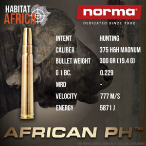 Norma-African-PH-375-H&H-Magnum-300-grain-Ammunition-Info-Habitat-Africa