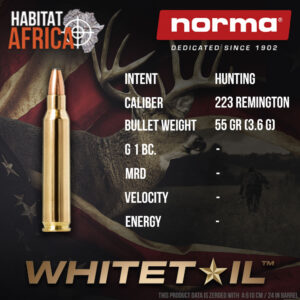 Norma-Whitetail-223-Remington-55-grain-Ammunition-Info-Habitat-Africa