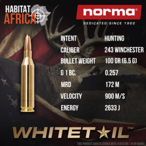 Norma-Whitetail-243-Winchester-100-grain-Ammunition-Info-Habitat-Africa
