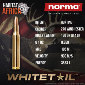 Norma-Whitetail-270-Winchester-130-grain-Ammunition-Info-Habitat-Africa