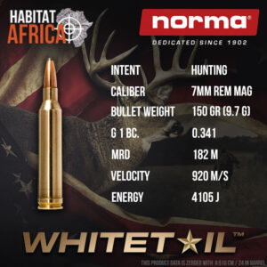 Norma-Whitetail-7mm-Remington-Magnum-150-grain-Ammunition-Info-Habitat-Africa