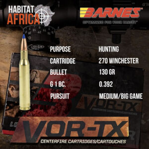 Barnes-VOR-TX-270-Winchester-130-grain-Ammunition-Info-Habitat-Africa