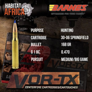 Barnes-VOR-TX-30-06-Springfield-168-grain-Ammunition-Info-Habitat-Africa