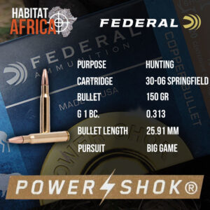 Federal-Power-Shok-30-06-Springfield-150-grain-Ammunition-Info-Habitat-Africa