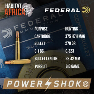 Federal-Power-Shok-375-H&H-Magnum-270-grain-Ammunition-Info-Habitat-Africa