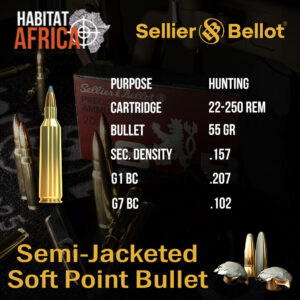 Sellier-&-Bellot-22-250-Remington-55-grain-SP-Ammunition-Info-Habitat-Africa