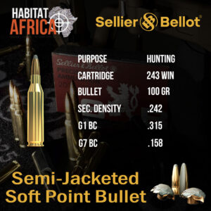Sellier-&-Bellot-243-Winchester-100-grain-SP-Ammunition-Info-Habitat-Africa