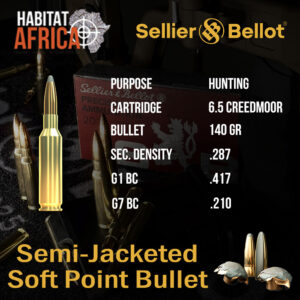 Sellier-&-Bellot-6.5-Creedmoor-140-grain-SP-Ammunition-Info-Habitat-Africa