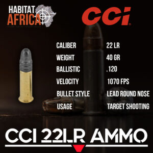 CCI-22-LR-Standard-Velocity-40-grain-Ammunition-Info-Habitat-Africa