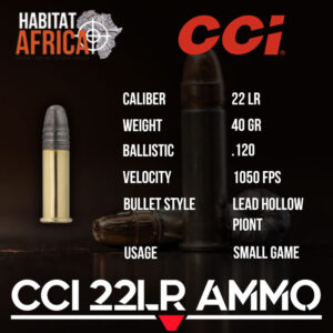 CCI-22-LR-Sub-Sonic-40-grain-Ammunition-Info-Habitat-Africa