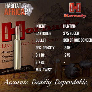 Hornady-375-Ruger-300-grain-DGX-Bonded-Ammunition-Info-Habitat-Africa