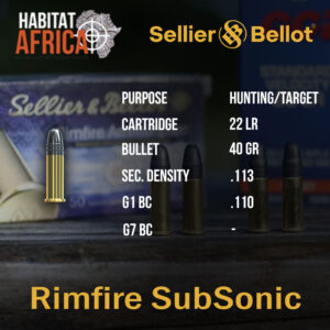 Sellier-&-Bellot-22-LR-40-grain-SubSonic-Ammunition-Info-Habitat-Africa