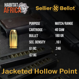 Sellier-&-Bellot-40-S&W-180-grain-JHP-Ammunition-Info-Habitat-Africa