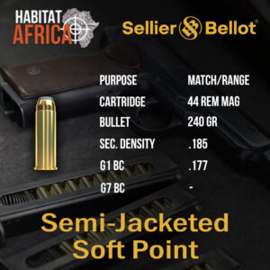 Sellier-&-Bellot-44-Rem-Mag-240-grain-SP-Ammunition-Info-Habitat-Africa