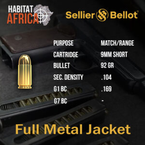 Sellier-&-Bellot-9mm-Short-92-grain-FMJ-Ammunition-Info-Habitat-Africa